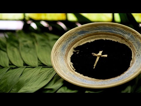Ashes and palm cross